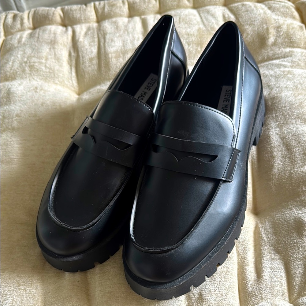 Steve Madden Black Loafers for Men
